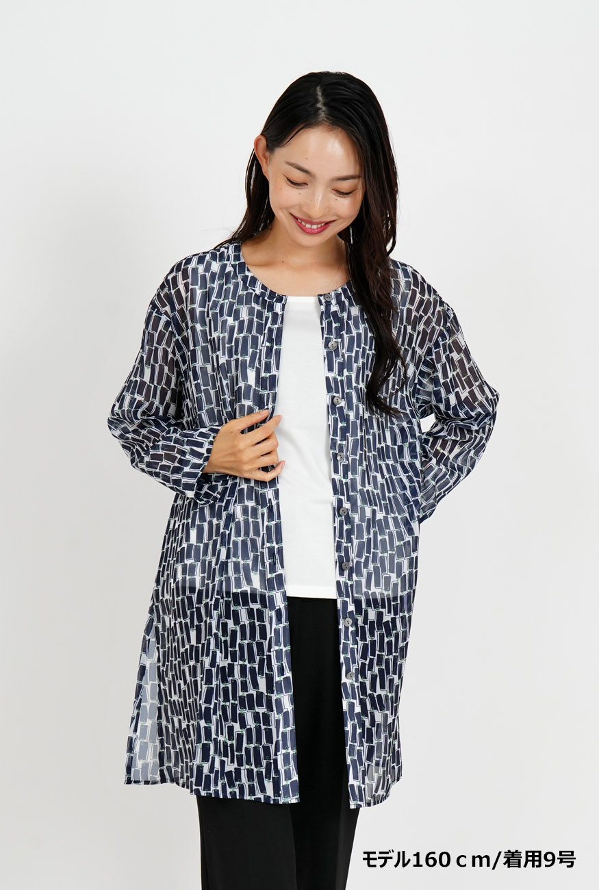 新品 Se ninon セニノン ドット ノーカラージャケット 新品 Se ninon セニノン ドット ノーカラージャケット